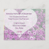 Purple Petunias Invitations de mariage (Dos)