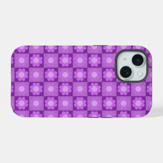 Purple phone case iPhone 15 hoesje (Achterkant horizontaal)