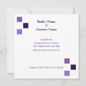 Purple Photo Enregistrer La Date Invitations (Dos)