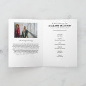 Purple Photo Flowers Memorial Programme (Intérieur)