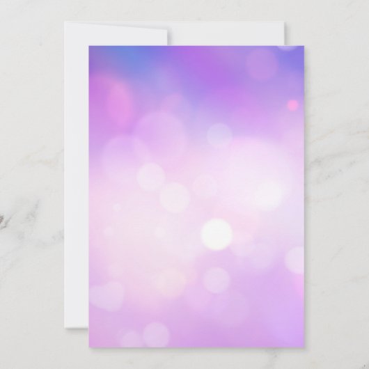 Purple Pink Bokeh 90e Invitation d'anniversaire (Dos)