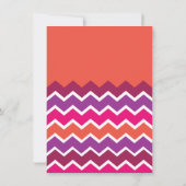 Purple Pink Chevron Invitations de fête d'annivers (Dos)