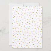 Purple Pink Gold Unicorn Invitation Anniversaire (Dos)