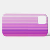 Purple Pink Stripes Motif iPhone X Coque (Verso (horizontal))