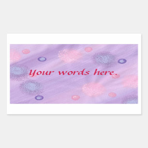 Purple Pink sur Lavender, Vos mots ici stickers