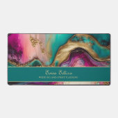 Purple Pink Turquoise Gold Bureau Nom commercial T (Recto)