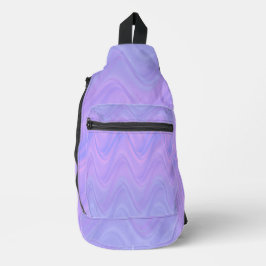 Purple Pink Wavy Lines Pattern Sling Bag