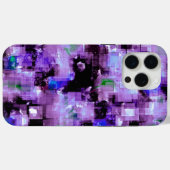 Purple Pixelated iPhone 15 Pro Max Coque (Verso (horizontal))