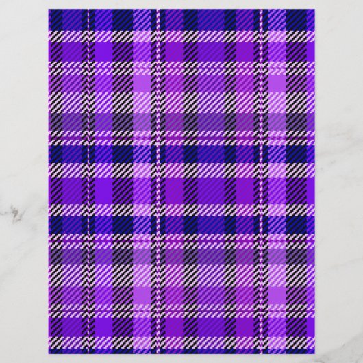 Purple Plaid Bulk Scrapbook Paper Pages Flyer (Voorkant)