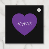 Purple Plaid Halloween Witch Hat Bedankjes Labels (Achterkant)