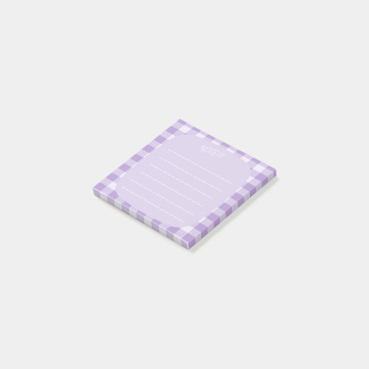 Purple Plaid Note Design (Schuin)
