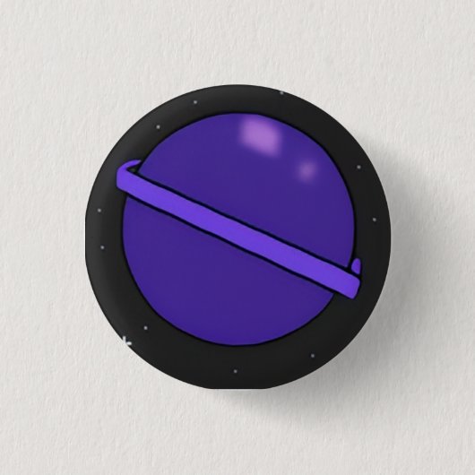 Purple Planet Badge Ronde Button 3,2 Cm (Voorkant)