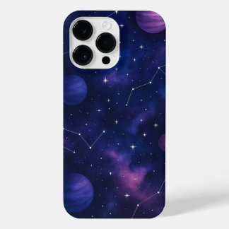 Purple Planet & Stars Phone Case – Cosmic Space iPhone 14 Pro Max Hoesje