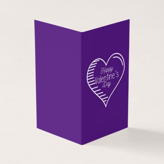 Purple Platonic Valentine Carte pour notes 25pk (Outside)
