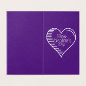Purple Platonic Valentine Carte pour notes 25pk (Outside Unfolded)