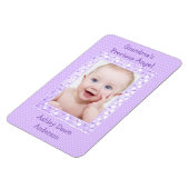 Purple Polka Dot Baby Magnet Modèle photo (Côté Gauche)