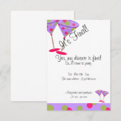 Purple Polka Dot Divorce Party Invitation (Devant / Derrière)