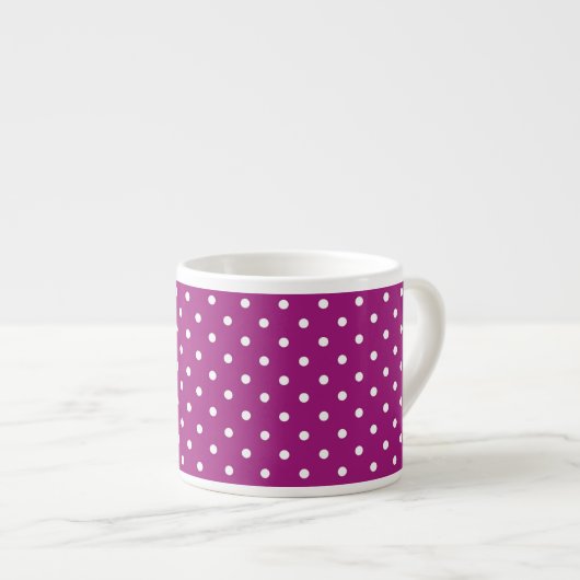 Purple Polka Dot Pattern Espresso Kop (Voorkant rechts)