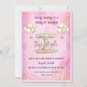 Purple Pony Dreams-Baby shower Invitation (Devant)