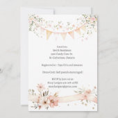 Purple Pony Dreams-Minimalist Baby Invitation (Dos)