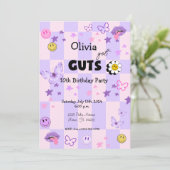 Purple Pop Music Entre Ado Invitation Anniversaire (Debout devant)