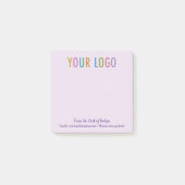 Purple Post-it® Notes Logo personnalisé du bureau (Devant)