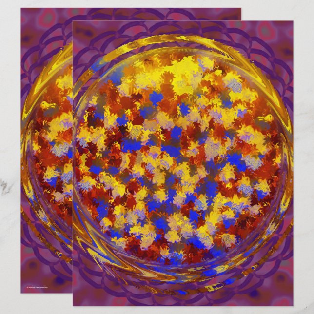 Purple Potpourri Scrapbook Paper 2-Sided Page (Voorkant / Achterkant)