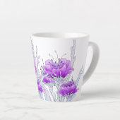 "Purple Pretty" Latte Mug (Angle droit)