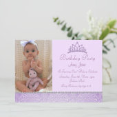 Purple Princess Invitation d'anniversaire (Debout devant)