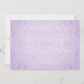 Purple Princess Invitation d'anniversaire (Dos)