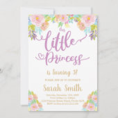 Purple Princess Invitation d'anniversaire (Devant)