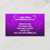 Purple Professional Massage Carte de visite (Dos)