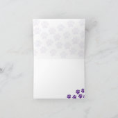 Purple Puppy Paw Prints Blank (Intérieur)