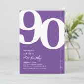 Purple Quatre-vingt-dix 90e Invitation de fête d'a (Debout devant)