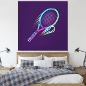 Purple Racket Canvas Wall Art (Insitu (Slaapkamer))