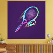 Purple Racket Canvas Wall Art (Insitu (Woonkamer))