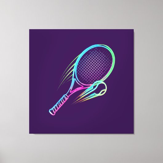 Purple Racket Canvas Wall Art (Voorkant)