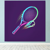 Purple Racket Canvas Wall Art (Insitu (Houten vloer))