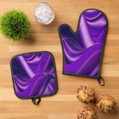 Purple Rainbow Dreams Ovenwant & Pannenlap Set (Top down)