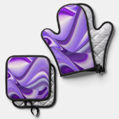 Purple Rainbow Dreams Ovenwant & Pannenlap Set (Voorkant / Achterkant)