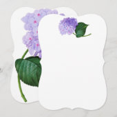 Purple Redoute Hydrangea Invitations (Devant / Derrière)