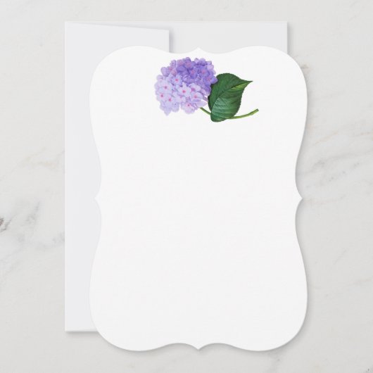 Purple Redoute Hydrangea Invitations (Devant)