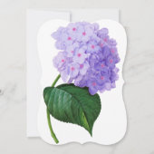 Purple Redoute Hydrangea Invitations (Dos)