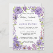Purple rêves élégant Bridal Shower Invitation (Devant)