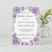 Purple rêves élégant Bridal Shower Invitation (Debout devant)