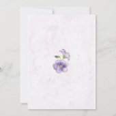 Purple rêves élégant Bridal Shower Invitation (Dos)