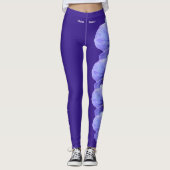Purple Rhode Island Violet State Flower Leggings (Devant)