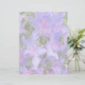 Purple Rhododendrons Floral Stationery Paper (Staand voorkant)