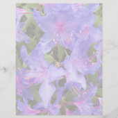 Purple Rhododendrons Floral Stationery Paper (Achterkant)