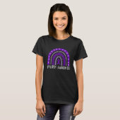 Purple Ribbon Boho Epileptic Epilepsy Awareness Mo T-shirt (Voorkant volledig)
